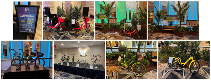 Photos of Safe Street Summit bicycle displays