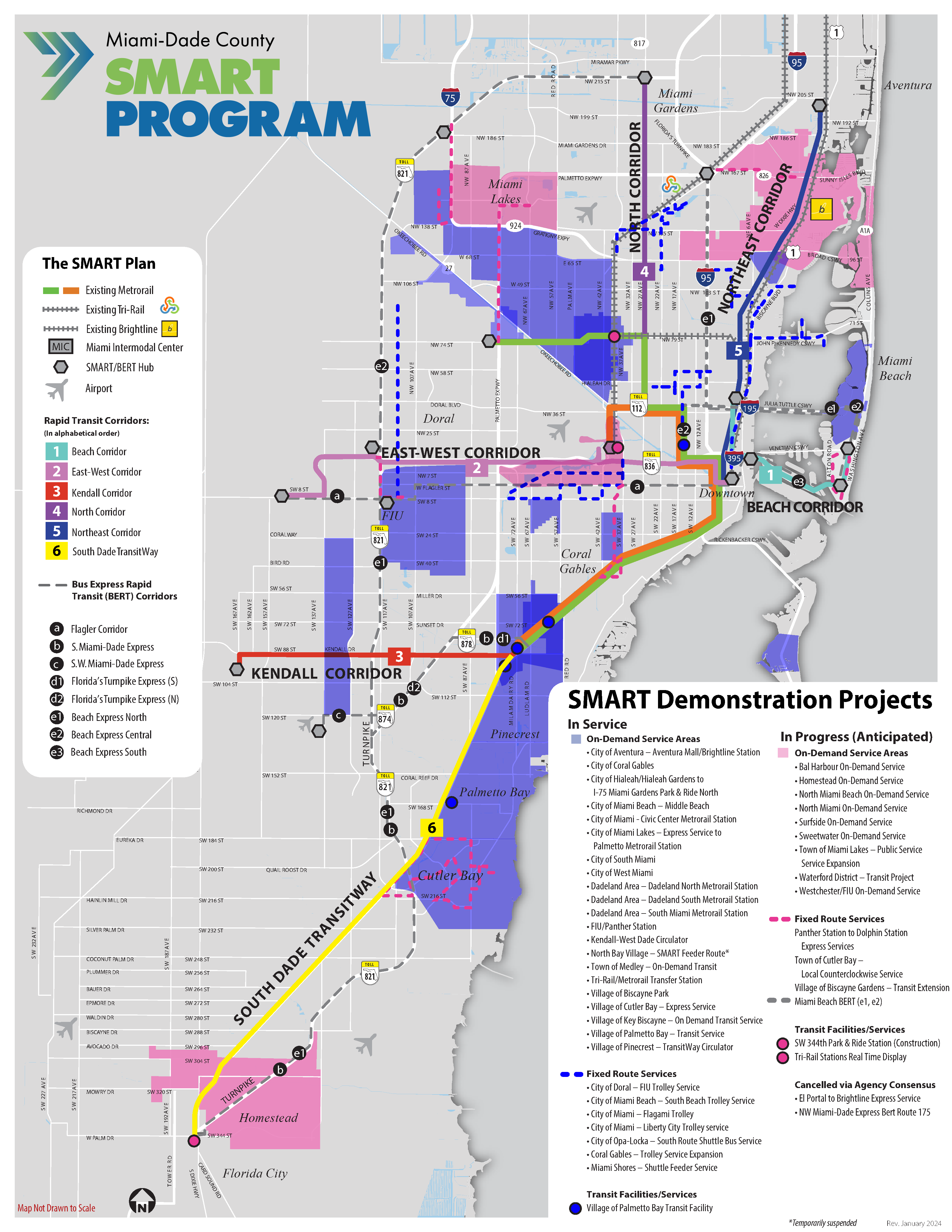 SMART Plan Demonstration Projects Map